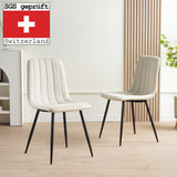 ALBATROS Designer Esszimmerstuhl GARDA | 4er Set | Schwarz, Braun, Anthrazit, Beige | Stoff Bezug