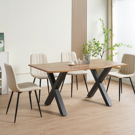 ALBATROS Designer Esszimmerstuhl GARDA | 4er Set | Schwarz, Braun, Anthrazit, Beige | Stoff Bezug