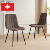 ALBATROS Designer Esszimmerstuhl GARDA | 4er Set | Schwarz, Braun, Anthrazit, Beige | Stoff Bezug