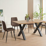 ALBATROS Designer Esszimmerstuhl GARDA | 4er Set | Schwarz, Braun, Anthrazit, Beige | Stoff Bezug