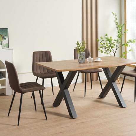 ALBATROS Designer Esszimmerstuhl GARDA | 4er Set | Schwarz, Braun, Anthrazit, Beige | Stoff Bezug