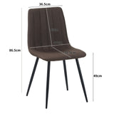 ALBATROS Designer Esszimmerstuhl GARDA | 4er Set | Schwarz, Braun, Anthrazit, Beige | Stoff Bezug