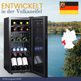 Kühlschrank GK 60– Leiser Getränkekühlschrank mit LED, Touchscreen & Schloss kleiner Flaschenkühlschrank schwarz 60L