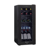 Kühlschrank GK 60– Leiser Getränkekühlschrank mit LED, Touchscreen & Schloss kleiner Flaschenkühlschrank schwarz 60L