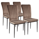 ALBATROS Designer Esszimmerstuhl MODENA | 4er/6er Set | Schwarz, Grau, Braun| Samt Bezug
