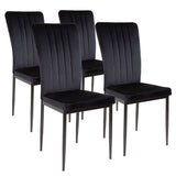 ALBATROS Designer Esszimmerstuhl MODENA | 4er/6er Set | Schwarz, Grau, Braun| Samt Bezug