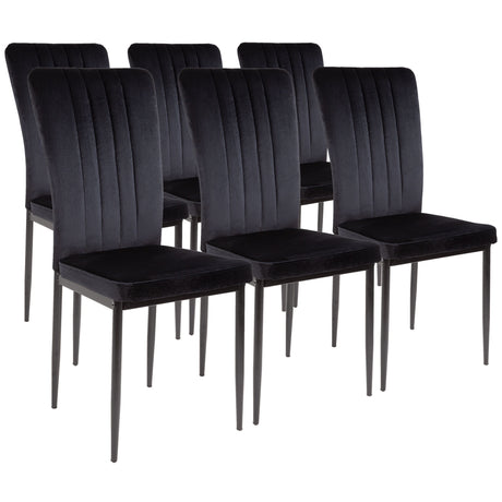 ALBATROS Designer Esszimmerstuhl MODENA | 4er/6er Set | Schwarz, Grau, Braun| Samt Bezug