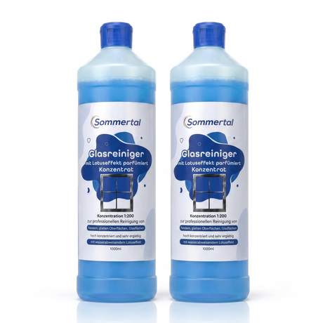 Sommertal Glasreiniger mit Lotuseffekt 2x 1L Konzentrat 1:200