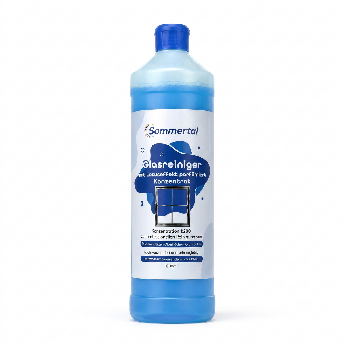 Sommertal Glasreiniger mit Lotuseffekt 1L Konzentrat 1:200