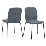 RAVINO Designer Stapelstühle 4er Set ENNA  / S10 mit Stoffbezug, Konferenzstühle Besucherstühle