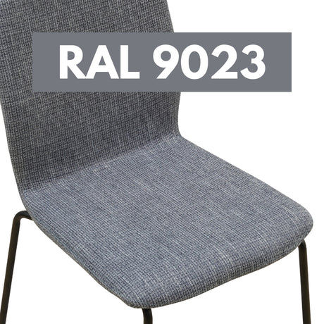RAVINO Designer Stapelstühle 4er Set ENNA  / S10 mit Stoffbezug, Konferenzstühle Besucherstühle