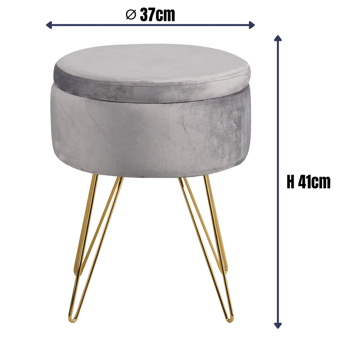Sitzhocker mit Stauraum CANNES Sherpa oder Samtbezug