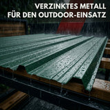 Albatros Trapezblech Dachplatten 12er oder 22er Set, Anthrazit RAL 7016 oder Grün RAL 6005, 1090 x 445 mm, verzinkt, Dachblech Profilblech für Gartenhaus, Carport, Schuppen und Gerätehaus