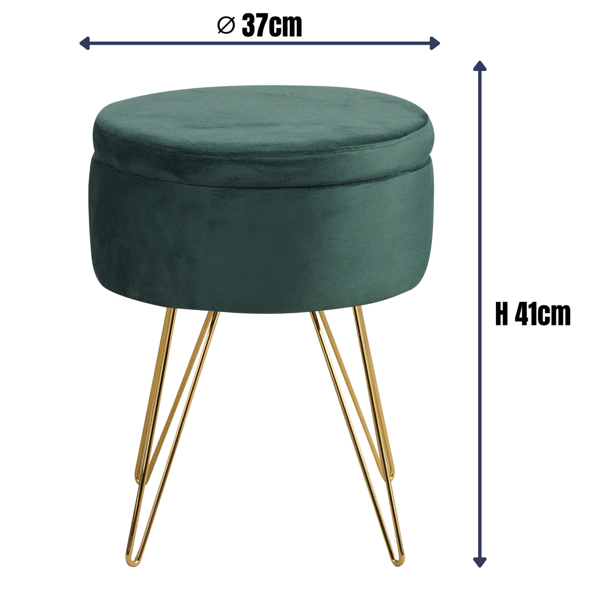 Sitzhocker mit Stauraum CANNES Sherpa oder Samtbezug