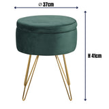 Sitzhocker mit Stauraum CANNES Sherpa oder Samtbezug