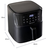 Sommertal Heißluftfritteuse HF760 - 7,6L XXL Airfryer - Touchscreen, 8 Programme, 2000 Watt, TÜV Rheinland GS geprüft