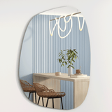Designerspiegel oval Asymmetrisch,  Wandspiegel oder Türspiegel