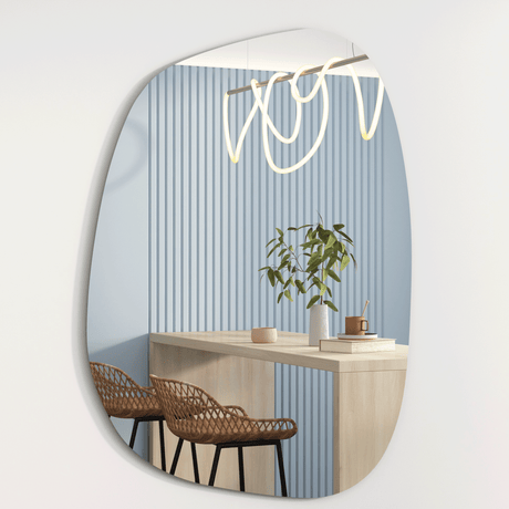 Designerspiegel oval Asymmetrisch,  Wandspiegel oder Türspiegel