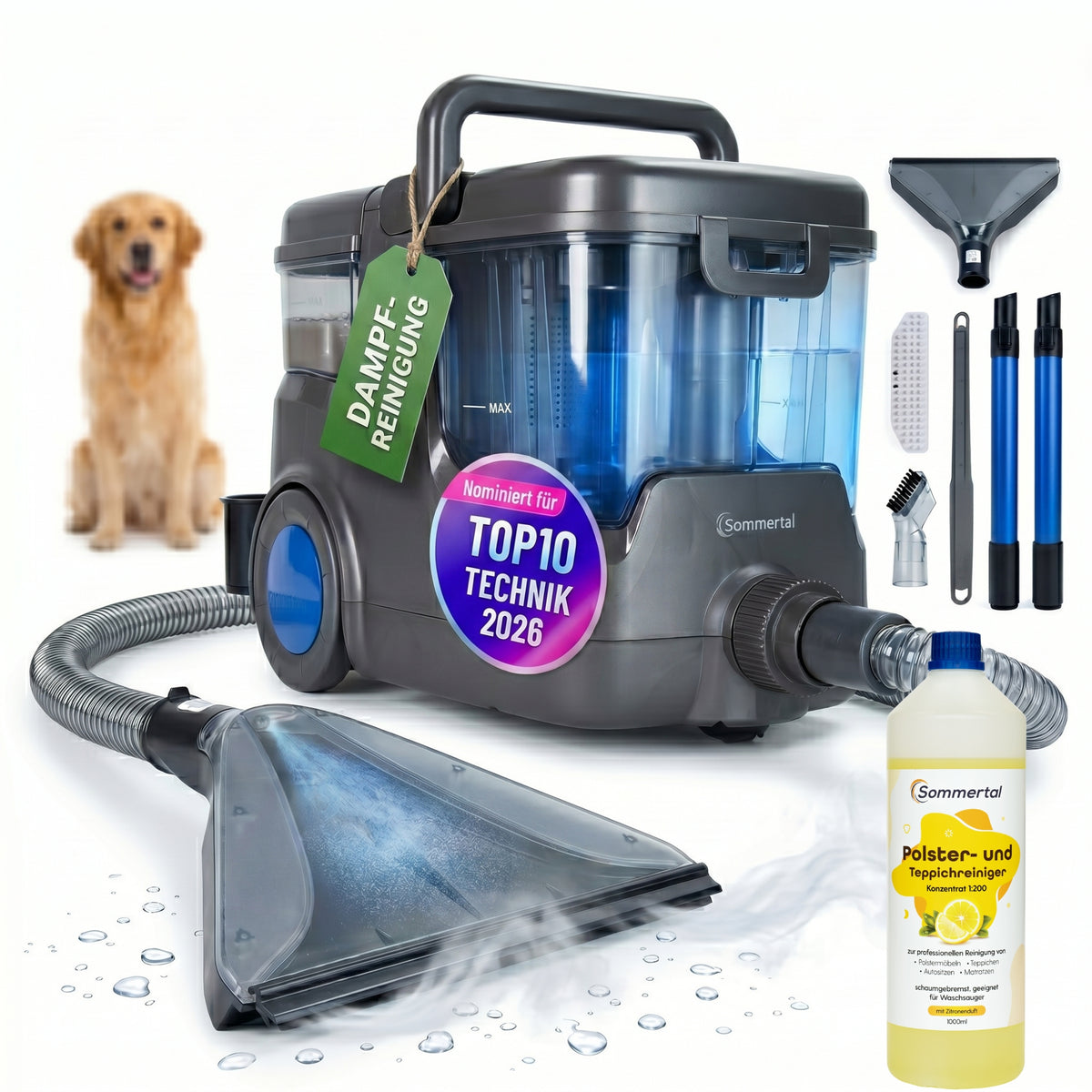 Sommertal Waschsauger HYDRO 9000 MAX + 1L Polsterreinger