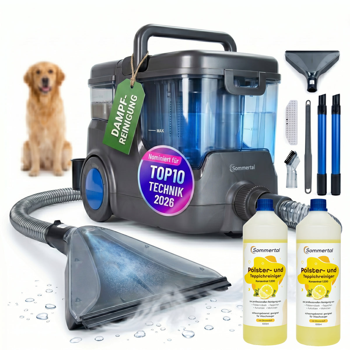 Sommertal Waschsauger HYDRO 9000 MAX + 2L Polsterreinger