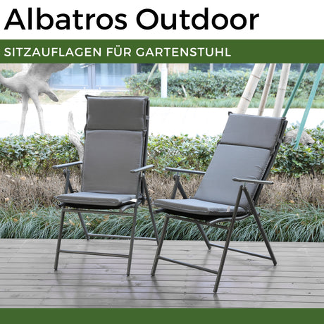 Gartenstuhl Sitzauflage 2er/4er Set 106x45cm, Gartenstuhlauflagen