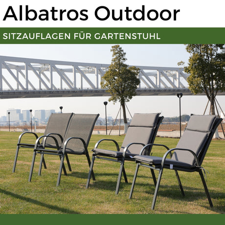 Gartenstuhl Sitzauflage 2er/4er Set 99x45cm, Gartenstuhlauflagen