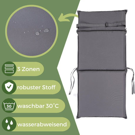 Gartenstuhl Sitzauflage 2er/4er Set 99x45cm, Gartenstuhlauflagen