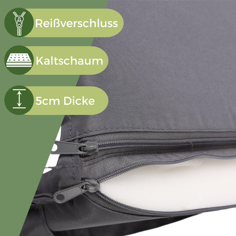 Gartenstuhl Sitzauflage 2er/4er Set 106x45cm, Gartenstuhlauflagen