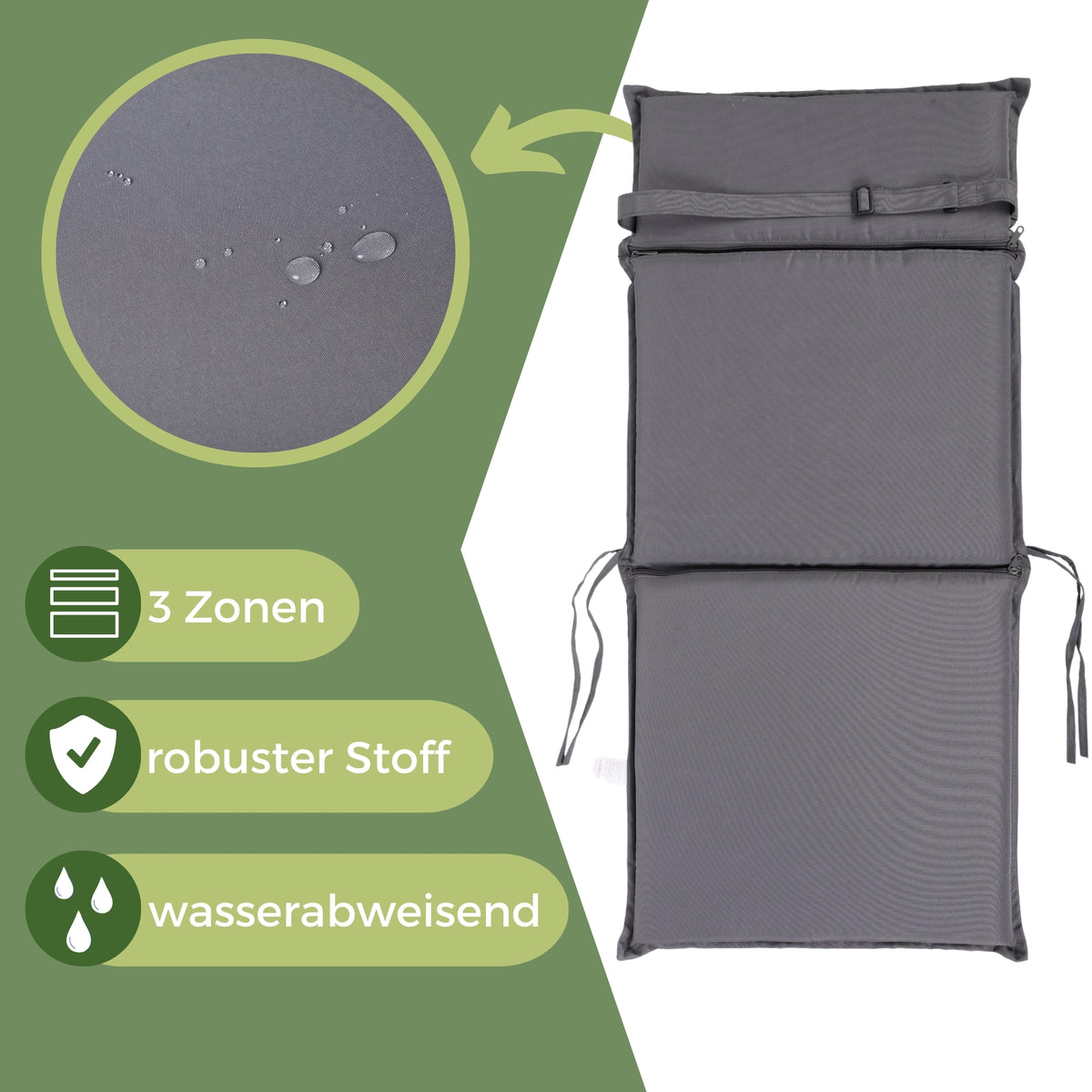 Gartenstühle Kuba mit Sitzauflage, stapelbar mit robustem Metallgestell