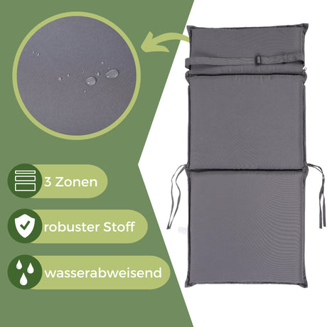 Gartenstühle Kuba mit Sitzauflage, stapelbar mit robustem Metallgestell