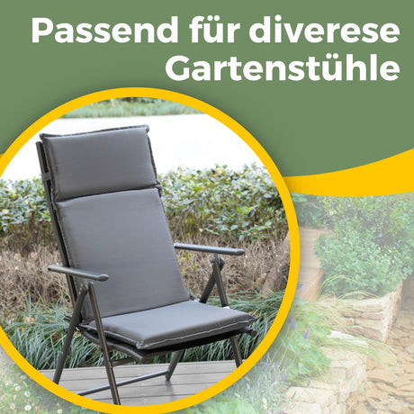 Gartenstuhl Sitzauflage 2er/4er Set 106x45cm, Gartenstuhlauflagen