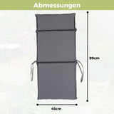 Gartenstuhl Sitzauflage 2er/4er Set 99x45cm, Gartenstuhlauflagen