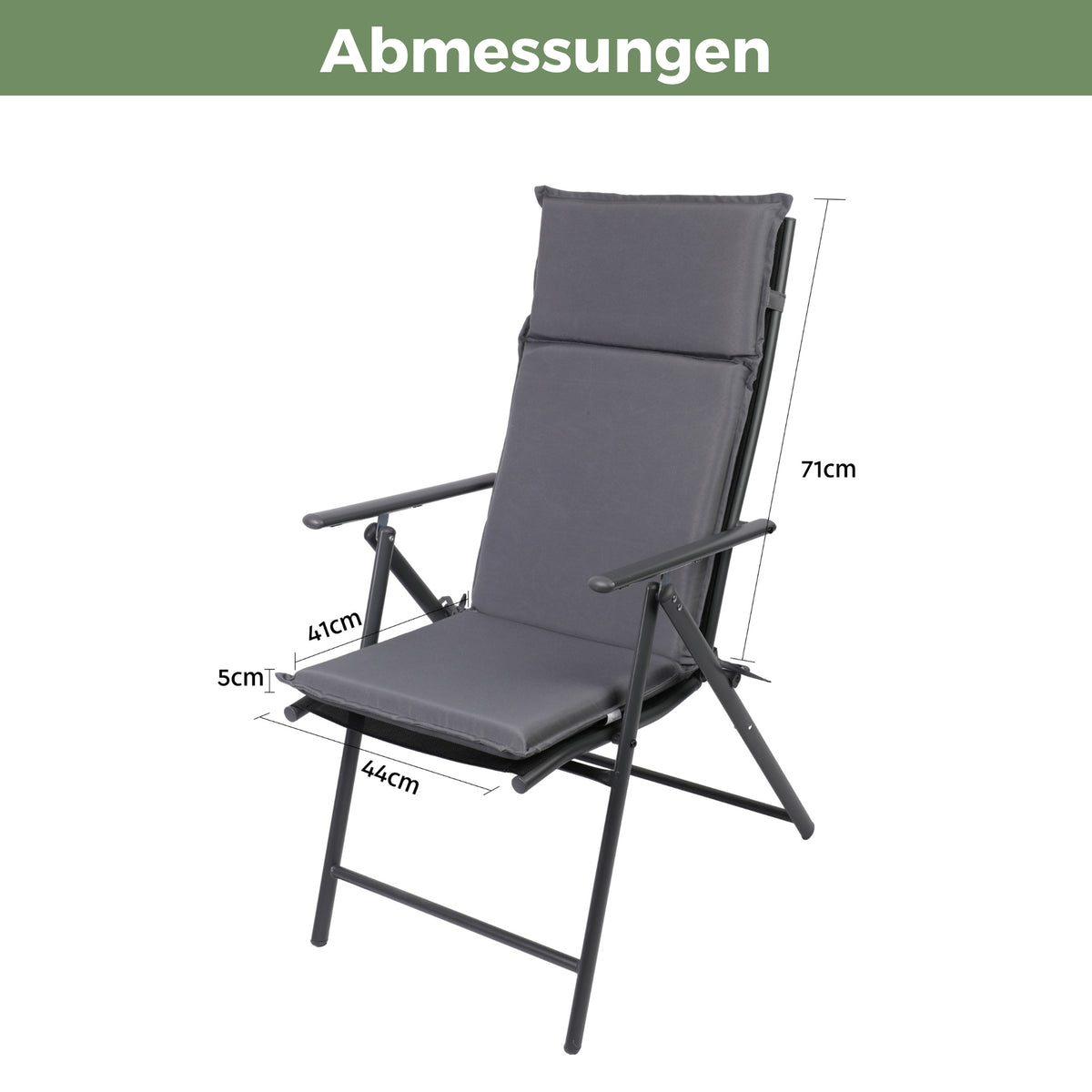 Gartenstuhl Sitzauflage 2er/4er Set 106x45cm, Gartenstuhlauflagen