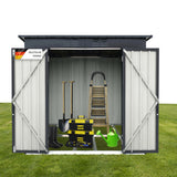 Albatros Profi Gerätehaus L – verzinktes Metall in Anthrazit (RAL 7016) | 202x118x173cm