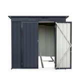 Albatros Profi Gerätehaus L – verzinktes Metall in Anthrazit (RAL 7016) | 202x118x173cm