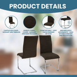 ALBATROS Freischwinger Designerstuhl LUGANO | 4er Set | Schwarz, Grau | Stoff Bezug