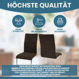 ALBATROS Freischwinger Designerstuhl LUGANO | 4er Set | Schwarz, Grau | Stoff Bezug