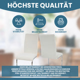 ALBATROS Freischwinger Designerstuhl LUGANO | 4er Set | Schwarz, Grau | Stoff Bezug