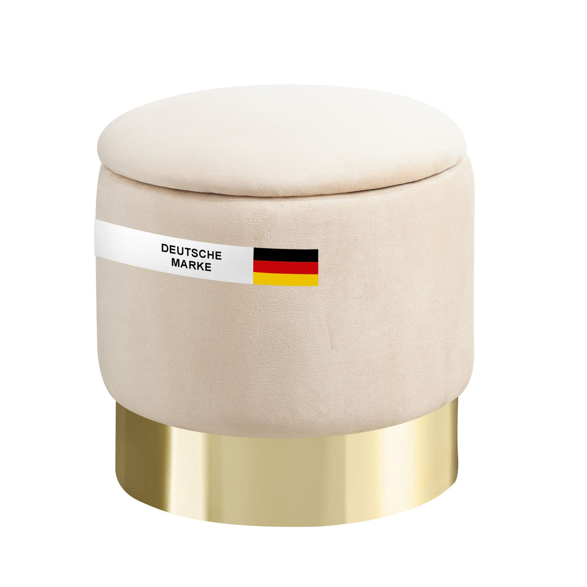 Sitzhocker mit Stauraum NIZZA Sherpa oder Samtbezug