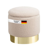 Sitzhocker mit Stauraum NIZZA Sherpa oder Samtbezug