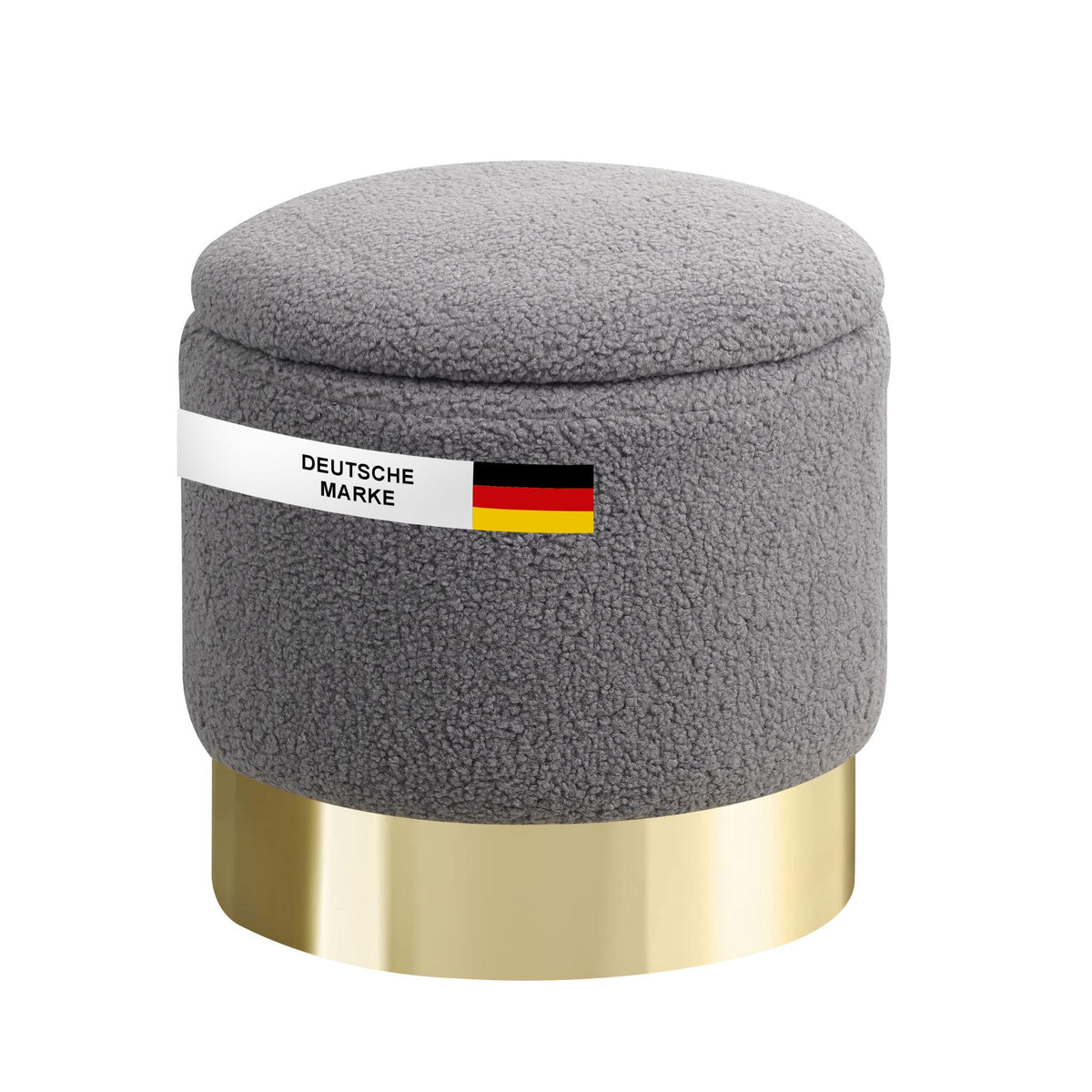 Sitzhocker mit Stauraum NIZZA Sherpa oder Samtbezug