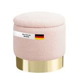 Sitzhocker mit Stauraum NIZZA Sherpa oder Samtbezug