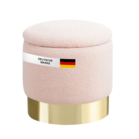 Sitzhocker mit Stauraum NIZZA Sherpa oder Samtbezug