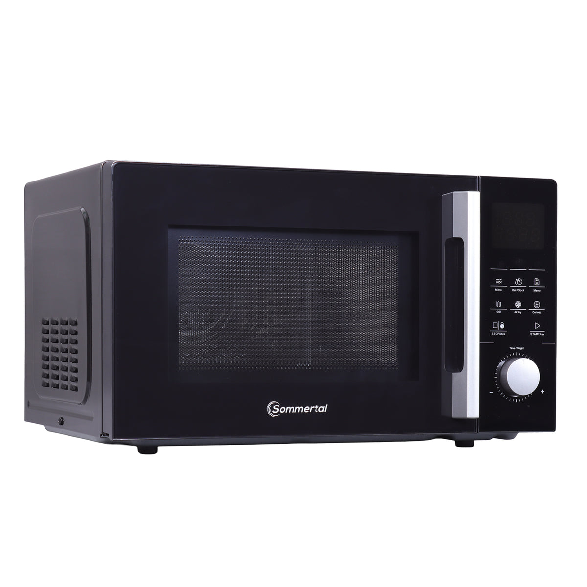 4in1 Mikrowelle MW2200 25L - Touch, Grill, Heißluft, 8 Programme, 60 Min Timer, Kindersicherung, Express-Start, Rost, Crisp-Pfanne
