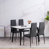 ALBATROS Designer Esszimmerstuhl MILANO | 4er/6er Set | Schwarz, Grau, Beige, Braun, Rot, Weiß | Kunstleder Bezug