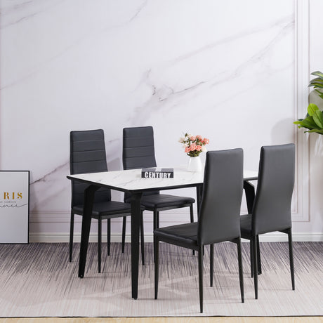 ALBATROS Designer Esszimmerstuhl MILANO | 4er/6er Set | Schwarz, Grau, Beige, Braun, Rot, Weiß | Kunstleder Bezug