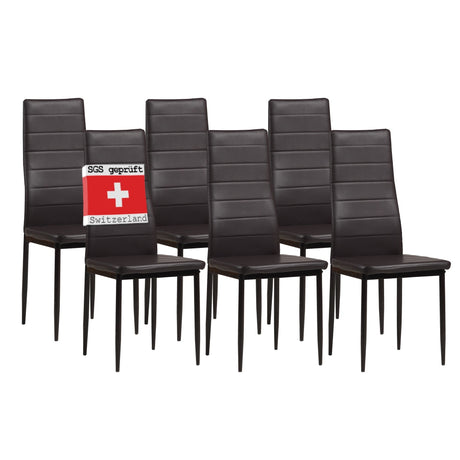 ALBATROS Designer Esszimmerstuhl MILANO | 4er/6er Set | Schwarz, Grau, Beige, Braun, Rot, Weiß | Kunstleder Bezug