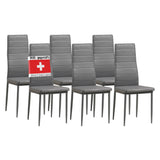 ALBATROS Designer Esszimmerstuhl MILANO | 4er/6er Set | Schwarz, Grau, Beige, Braun, Rot, Weiß | Kunstleder Bezug