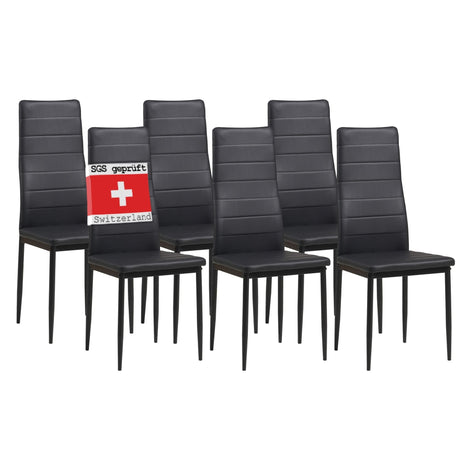 ALBATROS Designer Esszimmerstuhl MILANO | 4er/6er Set | Schwarz, Grau, Beige, Braun, Rot, Weiß | Kunstleder Bezug