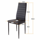 ALBATROS Designer Esszimmerstuhl MILANO | 4er/6er Set | Schwarz, Grau, Beige, Braun, Rot, Weiß | Kunstleder Bezug